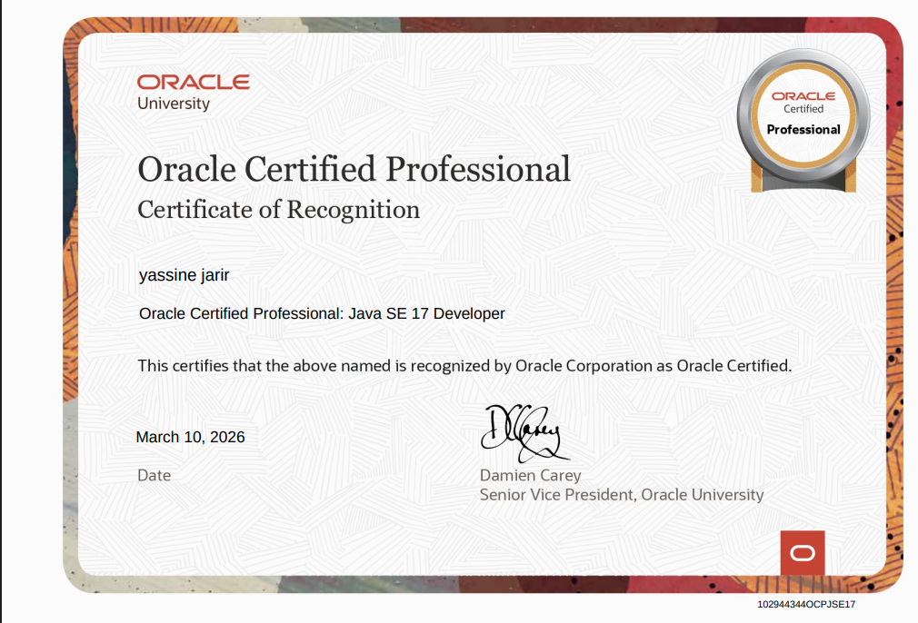 Oracle Certified Professional (OCP) Java SE 17 Developer